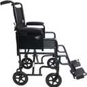 Karman K-T-2700 19" Seat 29 lbs. Lightweight Steel Transport Wheelchair with Detachable Armrest