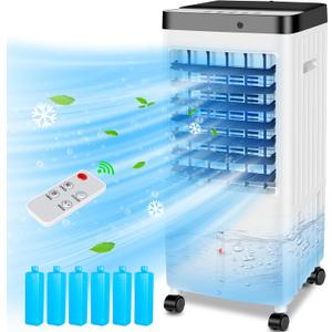 Portable Air Conditioners Windowless,2024 Upgraded Room Air Conditioners,3 IN 1 Swamp Cooler, Ac Unit with 3 Gal Water Tank,Timer,3 Speeds,70 Oscillation, Air Cooler for Room Kitchen Bedroom (ZH-3)