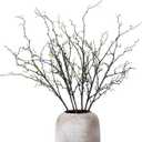 Giegxin 6 Pcs 39.4 Inch Artificial Willow Leaves Branches Faux Leaf Spray Branches Artificial Greenery Stems Fake Plants Stems for Home Office Vase Filler Wedding Party Decoration Centerpiece (Green)