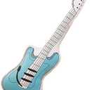23.6" Guitar Plush Stuffed Guitar Throw Pillow Instrument Toy Gift for Kids,Blue