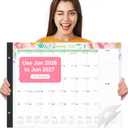 Gannyfer Desk Calendar 2026 - 18 Month Large Desk Calendar 2026-2027, Use January 2026 to Jun 2027, 22" x 17" Desktop Pad Calendar, Office Supplies Perfect for Planning and Organizing In Your Home, School or Office (Pink)