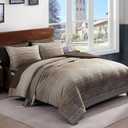 Twin XL Comforter Set Striped, Chocolate Brown Bedding Set 5 Pieces for Boys Girls Teen, All Season Bed in a Bag for Dorm with Sheets, Pillowcase & Sham