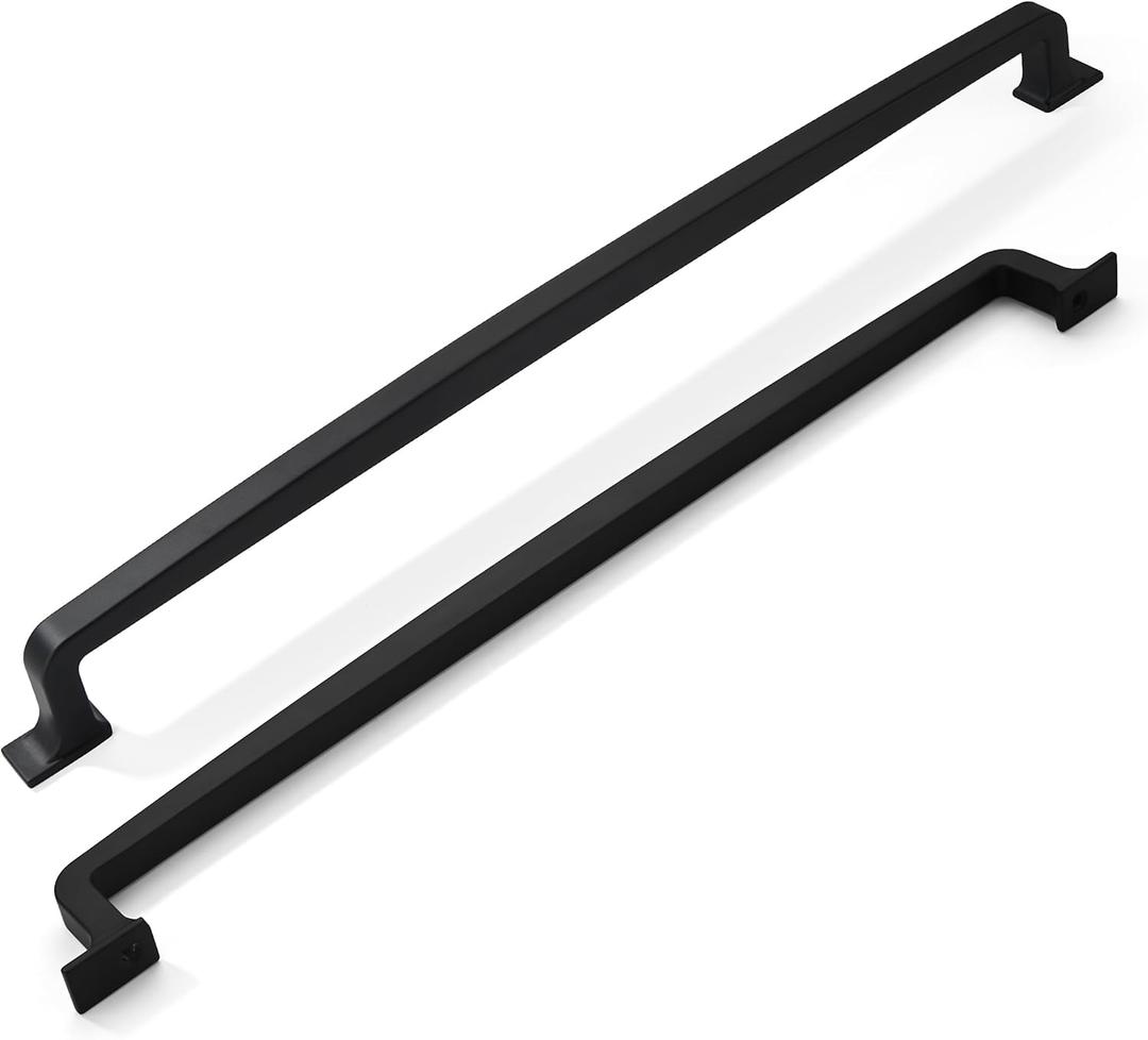 Khtumeware 6 Pack 12 Inch Cabinet Handles - Matte Black Kitchen Pulls and Drawer Handles (12"/305MM Hole Center)