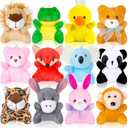 Sofier 12 Packs Mini Stuffed Animals Bulk Party Favors For Kids Treasure Box Toys Classroom Plush Toys Claw Machine Key Chains Carnival Prizes Small Valentine Halloween Stocking, Bear