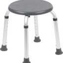 Flash Furniture Hercules Series Aluminum Bath and Shower Chair with Adjustable Height, Anti-Slip Medical Chair, 300 lb. Static Weight Capacity, Gray 