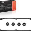 A-Premium Engine Valve Cover Gasket Set Compatible with Mitsubishi Outlander 2003, Eclipse 2000-2005, Galant 1999-2003 & Chrysler Sebring 2001-2005 & Dodge Stratus 2001-2005, 2.4L