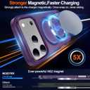 MOZOTER for iPhone 17 Pro Max Case with Kickstand,[Compatible with MagSafe] [12FT Military Grade Protection] Slim Translucent Matte Shockproof Phone Case,6.9",Purple