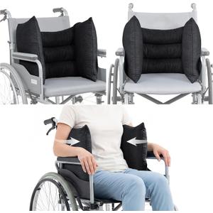 Lateral Support Cushion for Wheelchair: Improve Posture Sitting | Back Pressure Relief Side Support for Elderly Disabled Stroke & Spinal Instability Patients - Fold Removable Washable Cover, X-Large