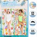 2 Pack Watercolor Cute Cocktails Fruit Drinks Beach Towel Microfiber Thin Lightweight Quick Dry Oversized Swim Towels Beach Accessories Cruise Vacation Necessities for Bath Pool Travel 32x71 inch