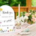 Acrylic Wedding Signs Please Take a Treat Sign for Reception, 6x8" Floral Themed Arch Acrylic Dessert Table Decor, Love Is In Bloom & Baby In Bloom Decorations for Baby Shower Bridal Shower Engagement