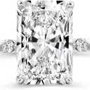 Maxinejewelry 4CT Elegant Radiant Cut Engagement Ring, 5A Cubic Zirconia Bridal Wedding Jewelry Promise Ring, Size 5