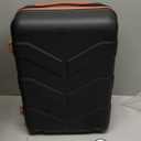 BAGSMART Carry On Luggage 22x14x9 Airline Approved with Spinner Wheels,Lightweight 20 Inch Luggage with TSA Lock,Expandable Hard Shell Carry On Suitcases for Men Women,Black