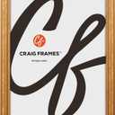 Craig Frames 11x17 Picture Frame Gold Ornate Style, 3/4 Inch Wide Solid Wood Moulding with Vintage Beaded Detail, Glass and Backing Included, Wall Display Frame for Art and Photos