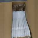 Amazon Basics Durable Wooden Suit Clothes Hangers, White, 20-Pack