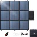 LVYUAN 200W Portable Solar Panel, 24V Foldable Blanket Solar Panel IP64 P-PERC, Upgraded 23% Efficiency for Solar Power Station Generator for Outdoor Camping with Anderson Plug, 12 Pounds