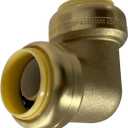 1 Piece XFITTING 1" Push Fit Elbow, Push to Connect, Certified to NSF ANSI61, for Copper, Pex, CPVC