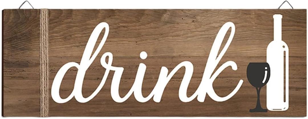 Wooden Hanging Sign Wooden Plaque with Hooks Farmhouse Wall Art Decoration for Living Room Home Decor - Style A