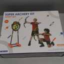 2 Pack Bow and Arrow with Moving Target for Kids, LED Light Up Archery Set with 24 Suction Cup Arrows, 6 Score Targets & 2 Quiver, Indoor Outdoor Sport Gifts for Boys Girls Ages 4-12