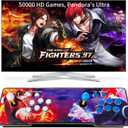 FVBADE [50000 in 1] Pandora Ultra Pandora Box Arcade Game Console for PC & Projector & TV ,3D Games 1-4 Players Double Joystick Favorite List Game Category Save/Search/Hide/Pause, Whole