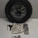 12'' Rear Wheel 80/100-12 3.00-12 Dirt Bike Tire and Inner Tube Assembly for 110cc 125cc SSR SR125 CX65 TaoTao DB14 Coolster QG-214 with Brake Rotor 428 41T Chain Sprocket