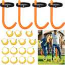 Hiboom Monkey Banana Tail Game, 4 Pack Inflatable Funny Tails Toy with Belt, Score Cards with Stand Clips for Family Party Game Supplies Favor Gifts for Birthday Wedding Baby Shower Summer Party