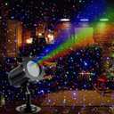 JACKYLED Christmas Projector Lights Outdoor, 3 Color Firefly Laser Lights with Remote Control, Outdoor Projector for Christmas House Decorations, 1-Pack (Modern)