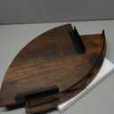 Corner Floating Shelves, Rustic Brown Wood, Set of 2, Wall Mount Storage with Guardrail for Bathroom Kitchen Living Room