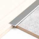 Trimold 3Pcs Aluminum T Molding Trim & Floor Transition Strips, Flat Divider Strip for Door Threshold and Joining Flooring Gaps of Laminate Planks Tile (2.9Ft x 0.8In, Matte Silver)