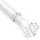 MEXAU White Tension Curtain Rods18 to 36 Inch,Small Curtain Rods No Drilling,Short Tension Rod,Adjustable Spring Rod for Windows,Door,Closet