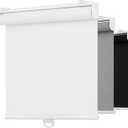 Cordless 5% Openness View Roller Shades for Indoor Windows,Solar Screen Flame Retardant,Thermal Insulated UV Protection Fabric,Rolled Up Blinds with Spring System for Home(White,35" W x 72" H)