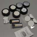 LED Puck Lights with Remote Control, Battery Operated Wireless Closet Light, Under Cabinet Lighting Stick on Tap Push Lights, Color Changing Under Counter Light for Kitchen, 6 Pack - Black