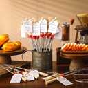 96 Sets S'mores Sticks Kit Extendable Roasting Cotton Candy Stick for Fire Pit Camp Bachelorette Decorations One Happy Camper Birthday Party Favor for Wedding Camping Campfire Bonfire Supplies