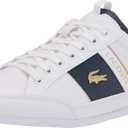 Lacoste Men's Chaymon Sneaker (9.5, White/White Leather)