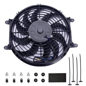 12" Inch Electric Radiator Fan 12V Universal Cooling Fan 80W Mount Kit High Performance Radiator Assembly Kit