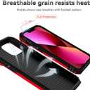 2 x Hitaoyou iPhone 13 pro Case, iPhone 13 pro Case with Camera Cover & Kickstand Military Grade Shockproof Heavy Duty Protective with Magnetic Car Mount Holder Cases for iPhone 13 pro (S012-red)