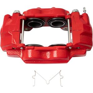 TRQ Front Left Right Brake Caliper Performance Red Driver Passenger Side Compatible with 2003-2005 Toyota 4Runner 2007-2014 FJ Cruiser 2003-2007 Sequoia 2000-2006 Tundra