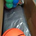 Playpen for Babies and Toddlers,73"x71"Baby Playpen with Mat IndoorOutdoor with Breathable Play Pen with Ocean Balls Hanging Pocket Basketball Hoop and Football Goal (Grey with Mat, 73"x71")