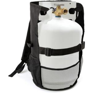 Propane Tank Backpack Carrier for 5LB or 10LB Cylinder and Weed Torch, Waist Strap with Buckle, Keep Tack Secured and Relieve Your Back Pressure