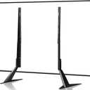 Universal TV Stand, Metal TV Legs for 20-65 inch LCD/LED/OLED/Plasma Flat&Curved Screen TV Height Adjustment with VESA 75x75mm to 800x500mm Max ML1760 (Black)
