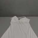 Women Crochet Halter Mini Dress Beach Cover Up White S