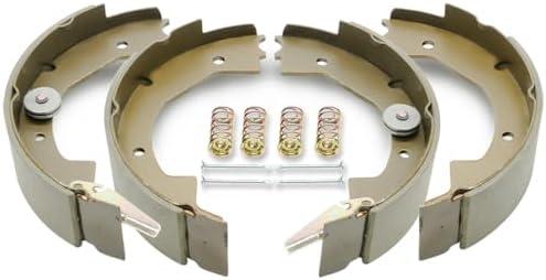 RV Murts 2 Pairs 10" x 2-1/4" Electric Trailer Brake Shoes Self-Adjusting Replacement Kits for 2300-3500Ibs Trailer 4 Holes Brake Assembly (Left & Right), Trailer Axle Hub Accessories, Dexter Type.