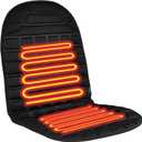 Usoway Heated Seat Covers, 2 Temperatures Settings Heated Seat Cushion Durable Black