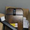 Kitstorack TV Tray Table, Adjustable Height & Flip-Top & Rounded Metal Corners, Snack Table for Couch, Sofa, Bed, Chair, Living Room, C Shaped End Side Table for Eating, Dinner or Laptop, Small Spaces (Brown)