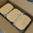 D2scrma 56oz Rectangle Airtight Glass Storage Containers with Bamboo Lids (Set of 3), Square Food Storage Jar, Pantry Organizers for Oats, Cereal, Pasta and Coffee beans (with Black Lable)