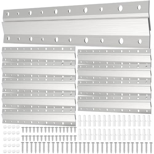 French Cleat Hanger 10 Inch - 10 Pairs, Z Bar Hanger Supports 60 Lbs, Interlocking Wall Mounting Bracket Hardware Kit for Hanging Mirrors, Picture, Shelf, Whiteboard, Art, Frames