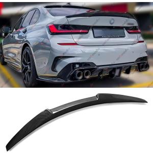 Rear Trunk Spoiler Compatible with BMW 3 Series G20 G80 M3 2019-2025, Blade Style Duckbill Spoiler, Fits for 330e 330i 340i M3,High Kick Trunk Tail Deck Lid Wing Lip (Carbon Fiber Pattern)