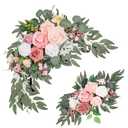 LYLYFAN Artificial Flower Swag Set of 2 for Wedding Welcome Signs Wedding Arch Flowers for Wedding Ceremony Arbor