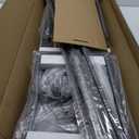 DrawXynth TV Stand with Mount, Fabric Dresser with 6 Drawers for 32/45/55/60/65/75 inch TVs, Black Dresser Entertainment Center, Modern Media TV Console Table