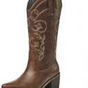 Cowboy Boots for Women Wide Calf - Cowgirl Boots with Pointed Toe and Chunky Heel for All-Day Comfort | Perfect for Country Music Festivals & Daily Wear (US 9)