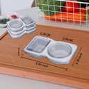 20 Sets Disposable Condiment Container with Lid, Double Compartment Plastic Container for Used for Travel Size Condiments, Snack, Dipping Sauce